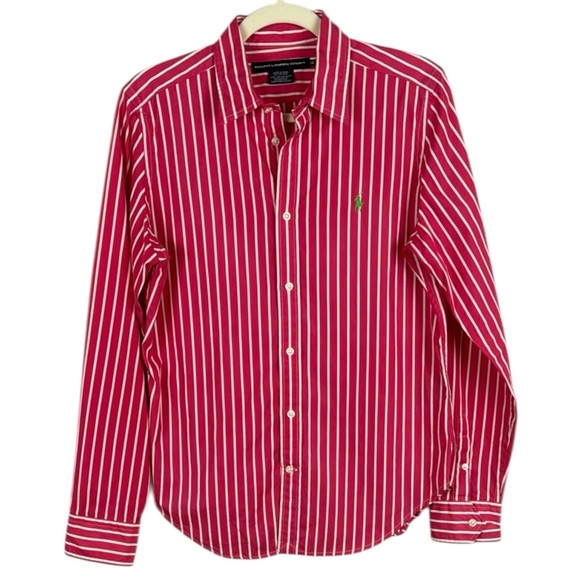 Ralph Lauren Other - Ralph Lauren Men’s Pink Stripped Casual Button Down Shirt Size 14
